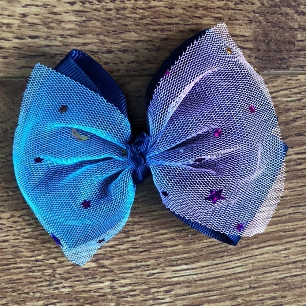 handmade star hair bow clip